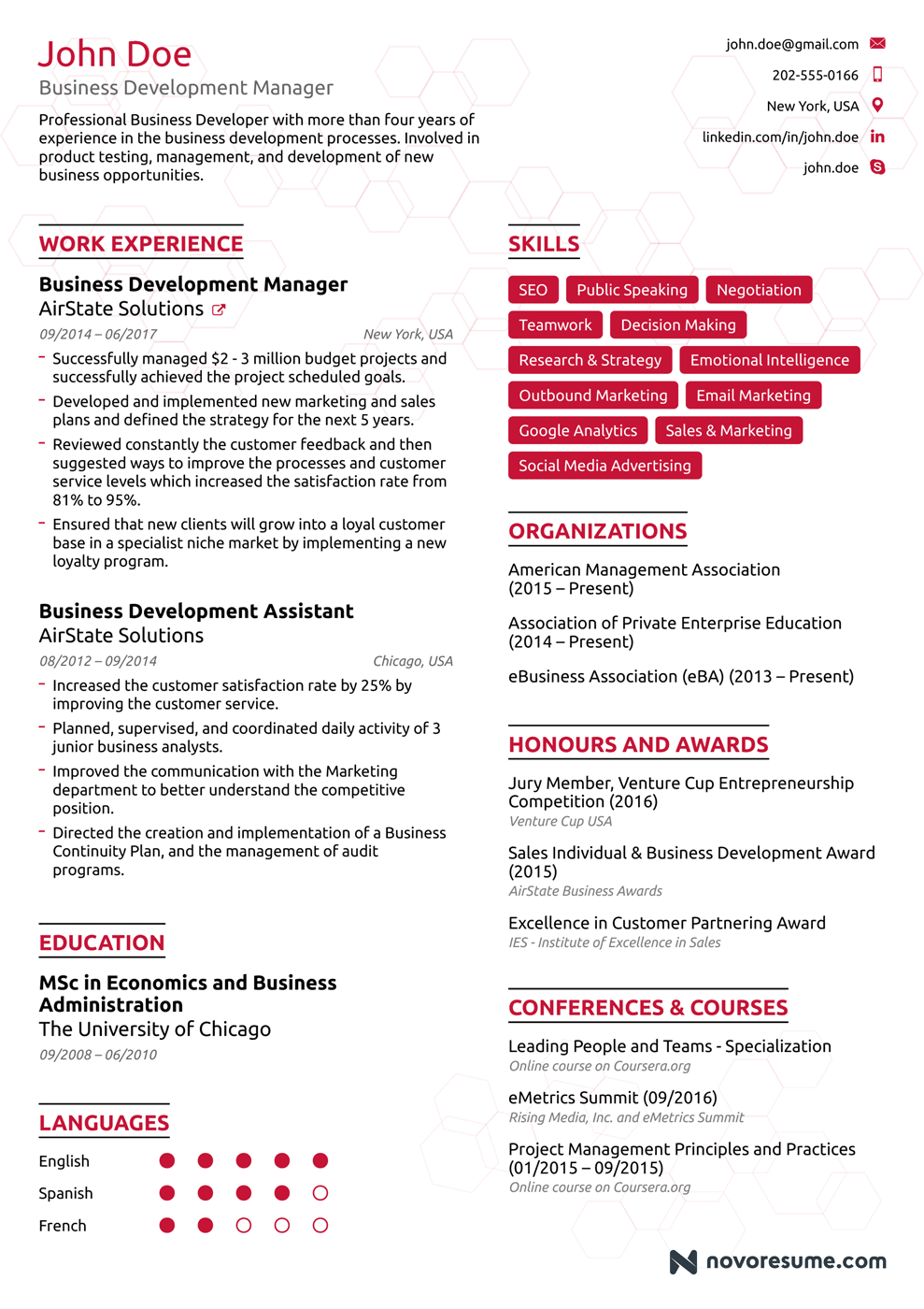 business resume