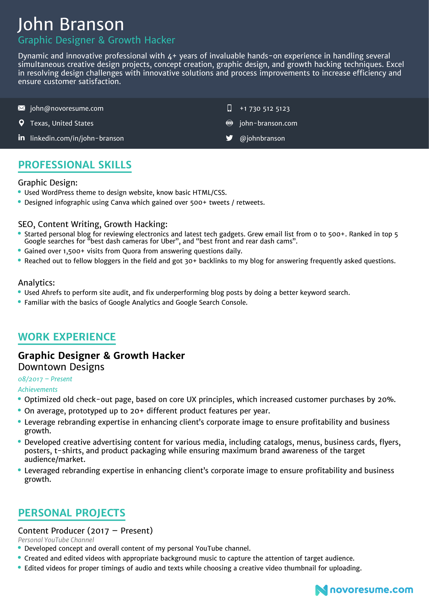 Combined CV Format