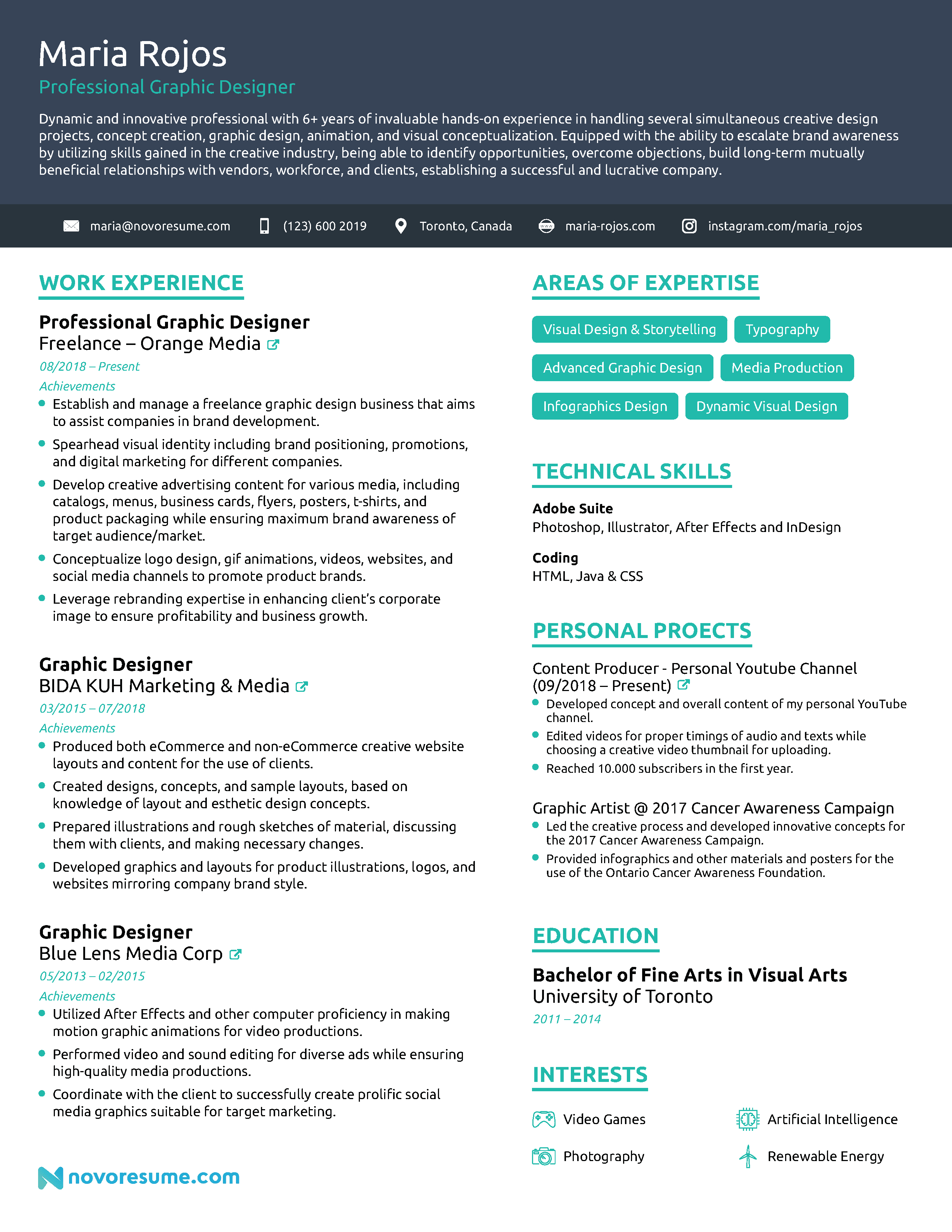 creative cv template