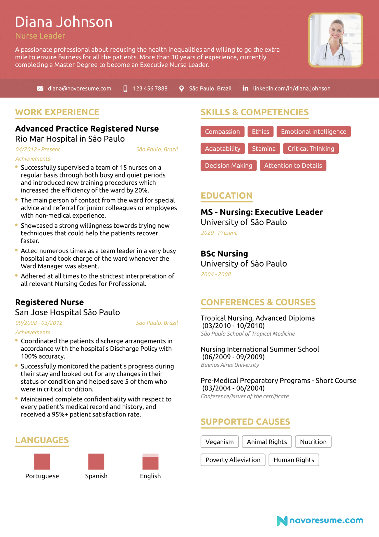 Nurse Chronological Resume